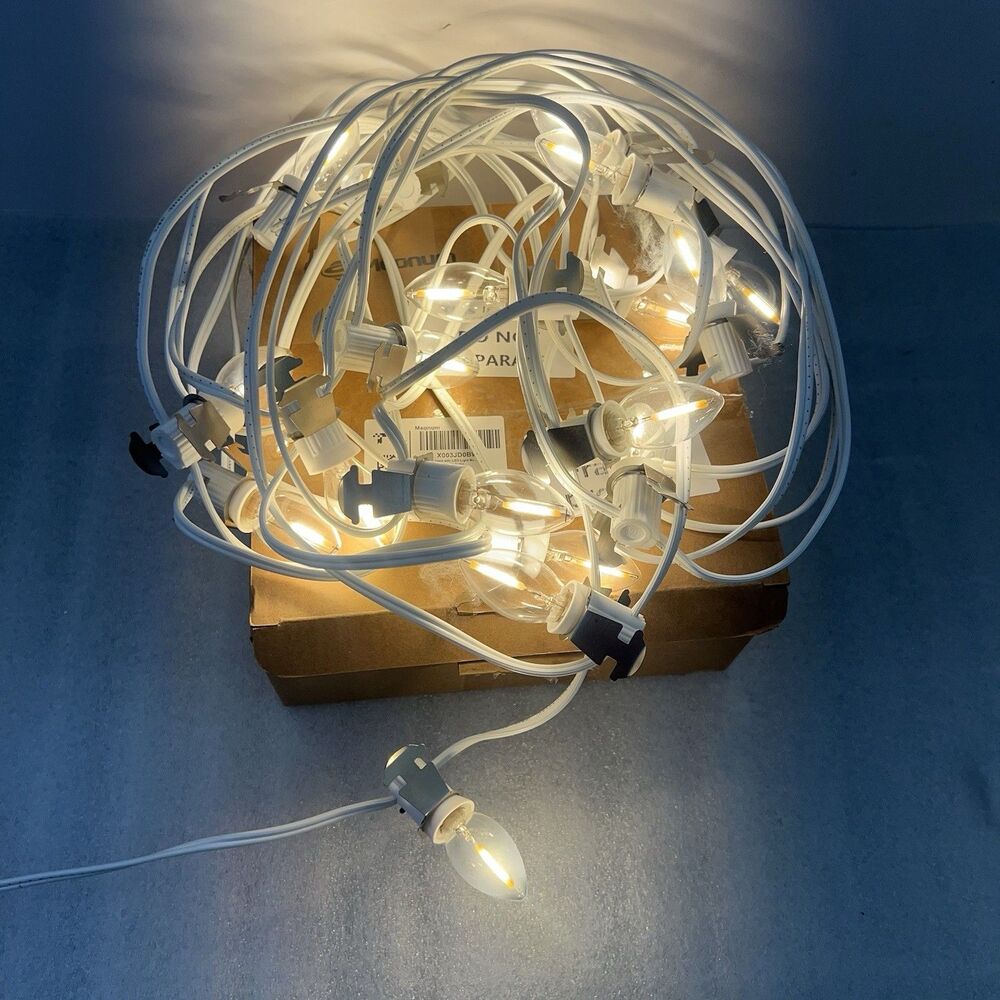 18 LED Bulb Socket Light Cord Christmas Village House Clip-On Accessory Light